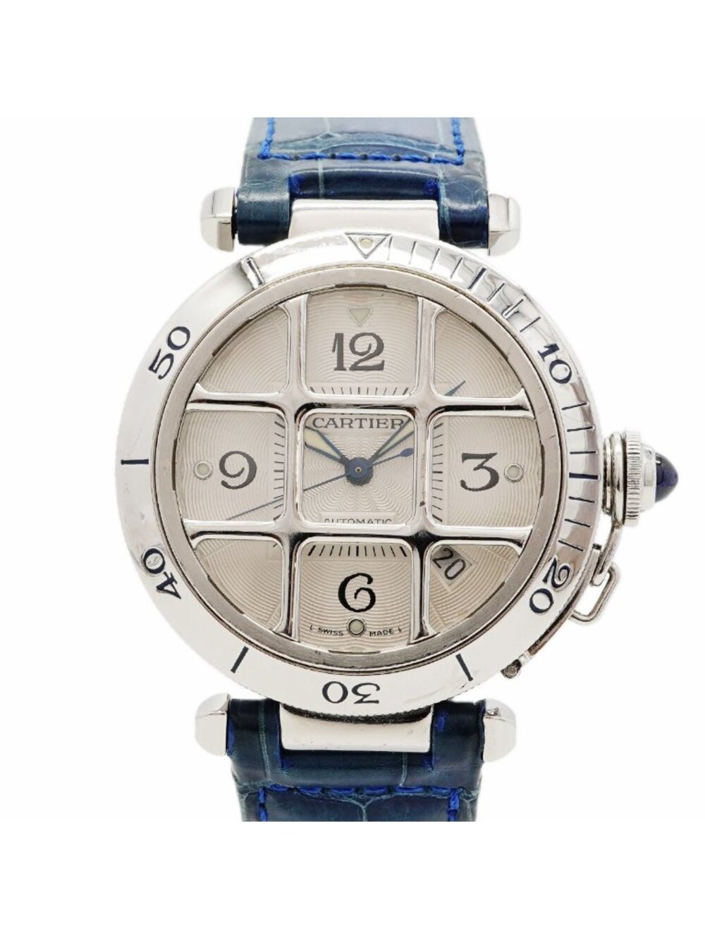 Cartier Pasha Grid Silver Dial Watch